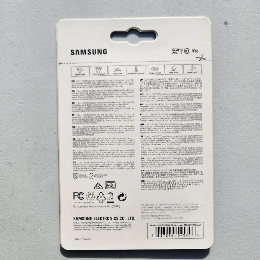 NEW Samsung Evo Plus 128 GM SD Card SDXC for DSLR Camera Laptop Accessories 130